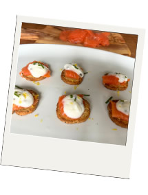 Bouchées au saumon fumée