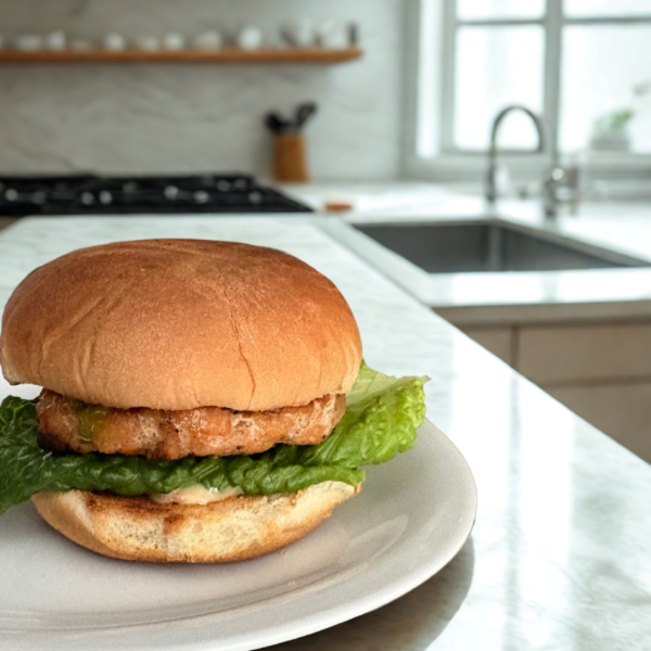 Burger de Saumon fumé Légèrement épicé